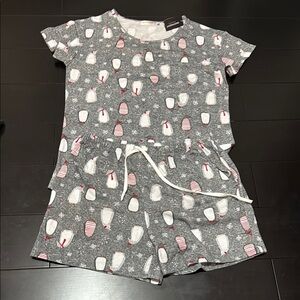 Women’s S Gray and Red Pajama Set!